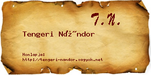 Tengeri Nándor névjegykártya