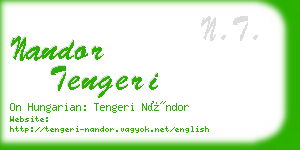 nandor tengeri business card